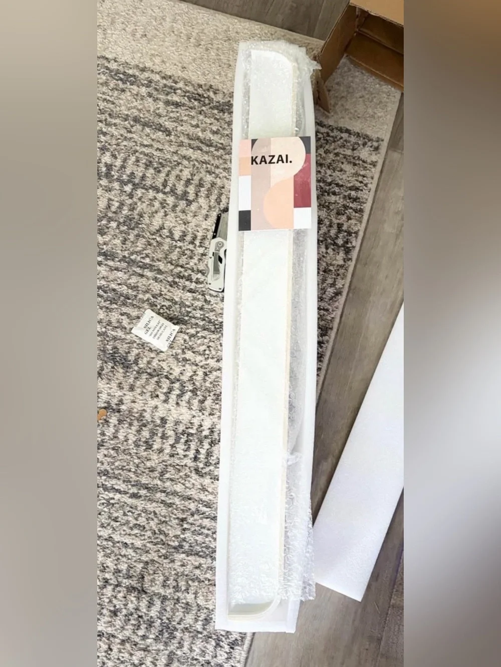 Modern White Wall Hook Shelf - 8 Hidden Hooks